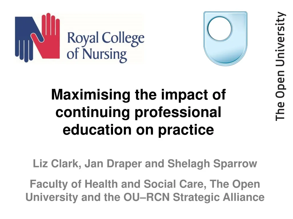 maximising the impact of continuing professional education on practice