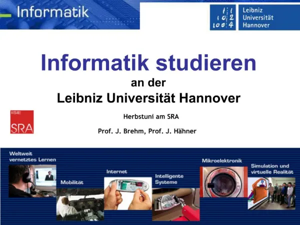 Informatik studieren an der Leibniz Universit t Hannover
