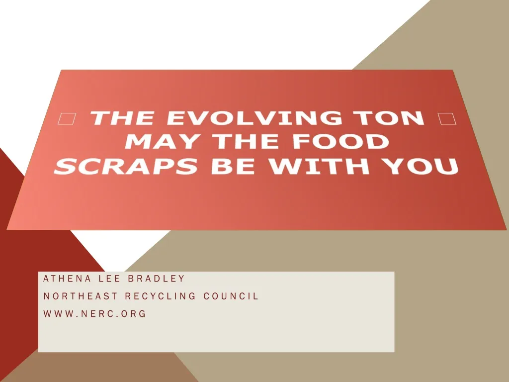 the evolving ton may the food scraps be with you