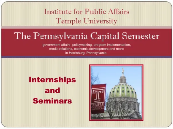 Internships and Seminars