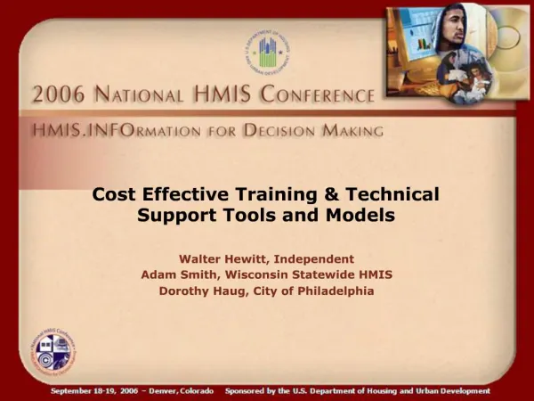 Cost Effective Training Technical Support Tools and Models
