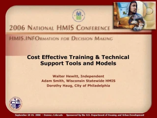 Cost Effective Training & Technical Support Tools and Models - slide 1