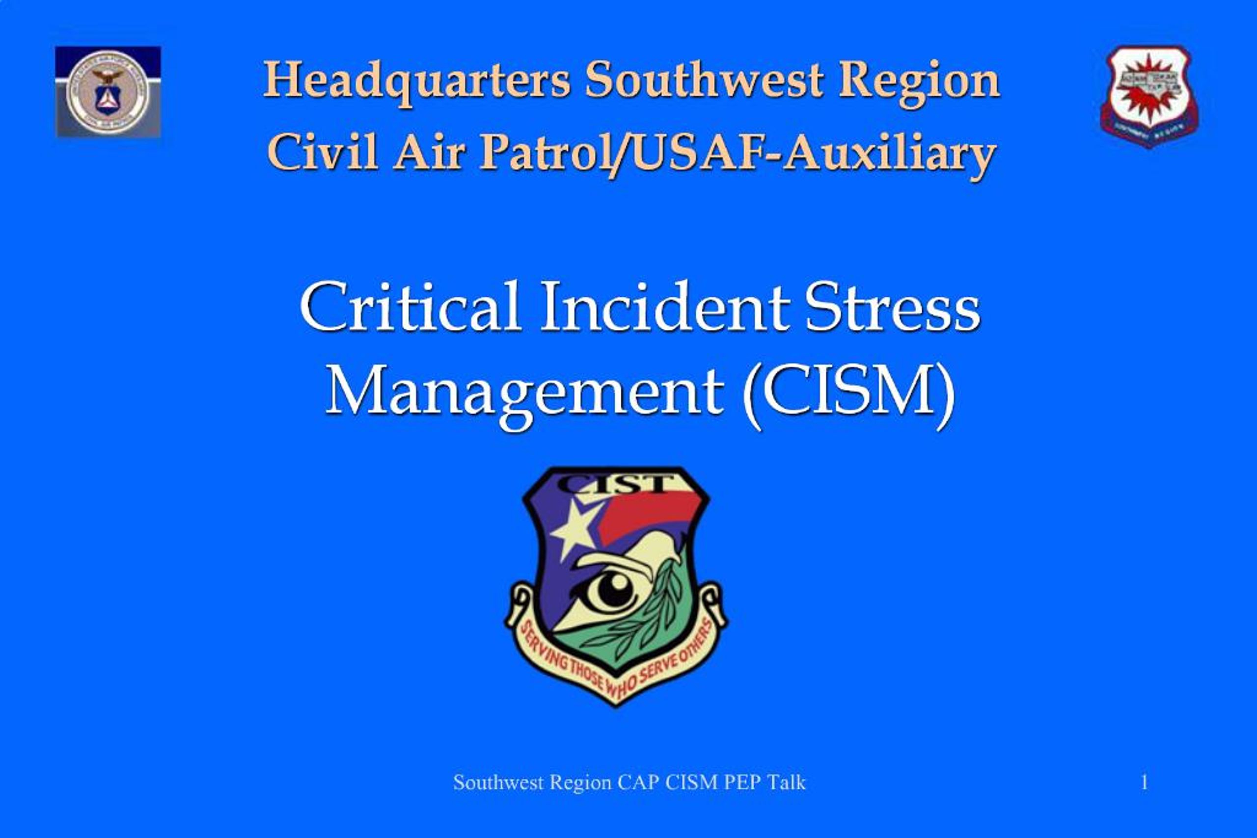 PPT - Coping with Critical Incidents: A Guide to CISM Support ...