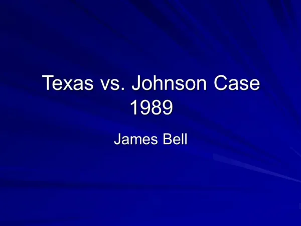 Texas vs. Johnson Case 1989