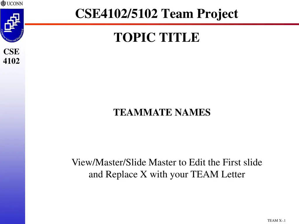 cse4102 5102 team project topic title