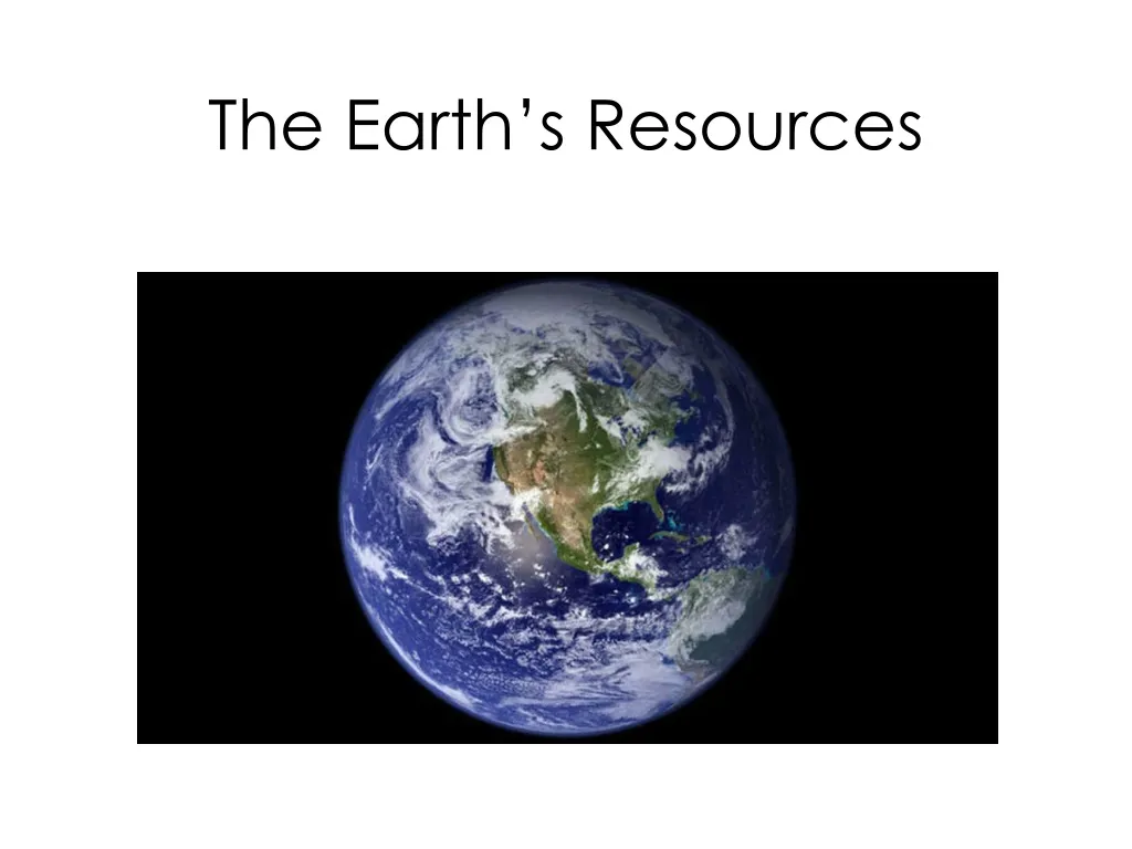 the earth s resources