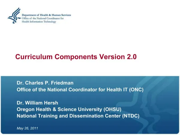 Curriculum Components Version 2.0