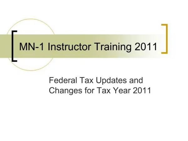 MN-1 Instructor Training 2011