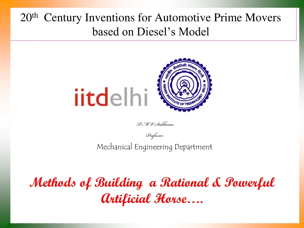 20 th century inventions for automotive prime movers based on diesel s model