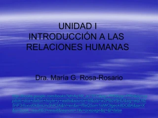UNIDAD I INTRODUCCI N A LAS RELACIONES HUMANAS - slide 1