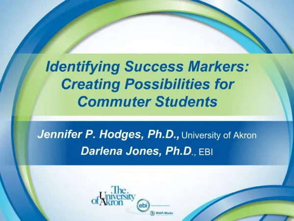 Identifying Success Markers: Creating Possibilities for Commuter Students