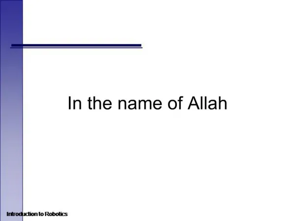 In the name of Allah