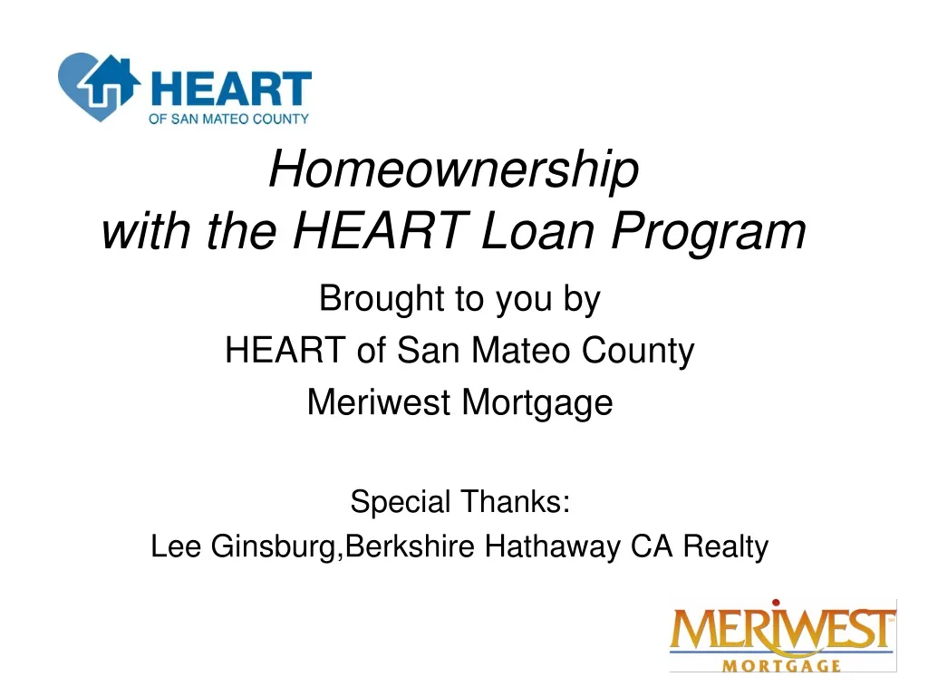 homeownership with the heart loan program