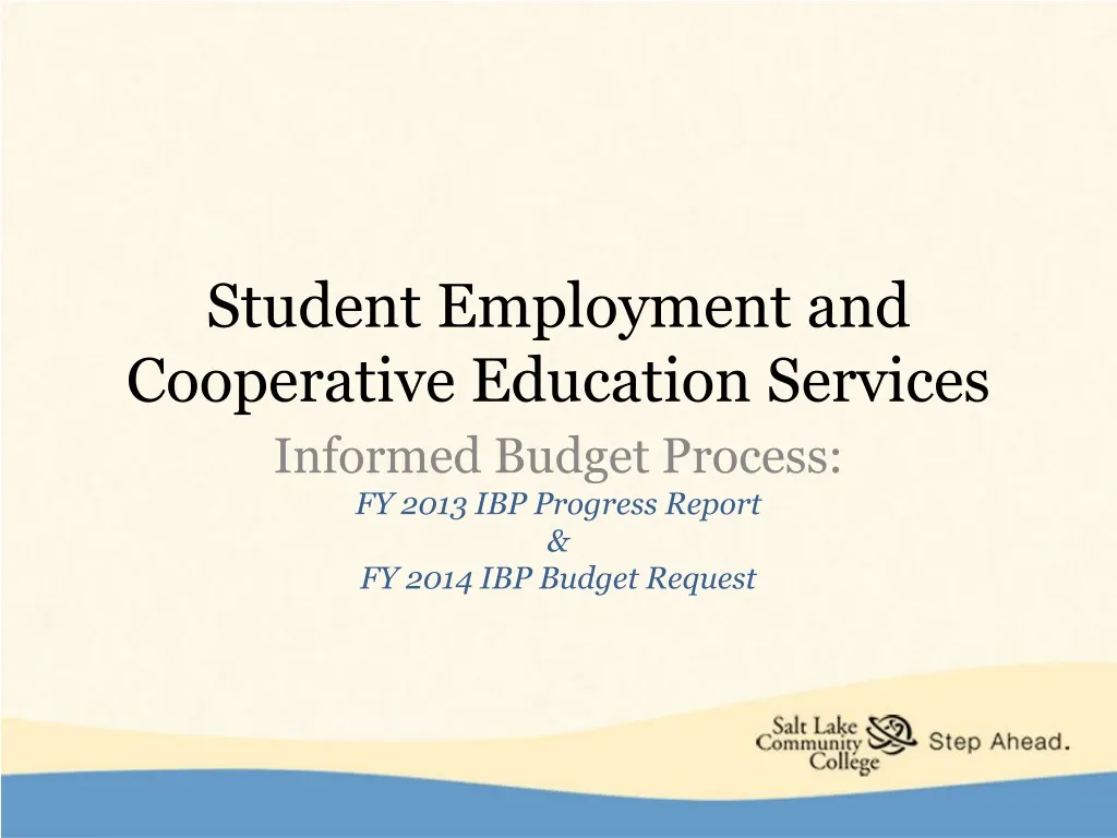 student employment and cooperative education services