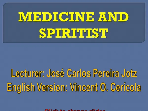 Lecturer: Jos Carlos Pereira Jotz English Version: Vincent O. Cer cola