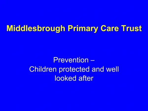 Middlesbrough Primary Care Trust