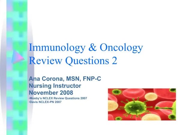 Immunology Oncology Review Questions 2