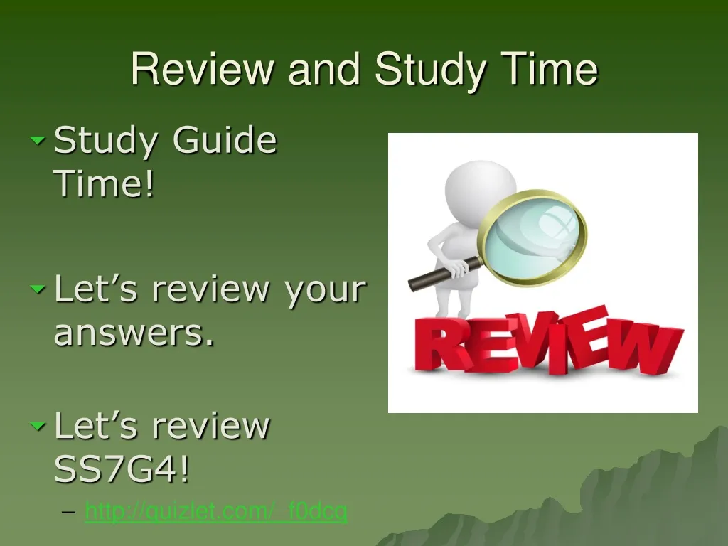 review and study time