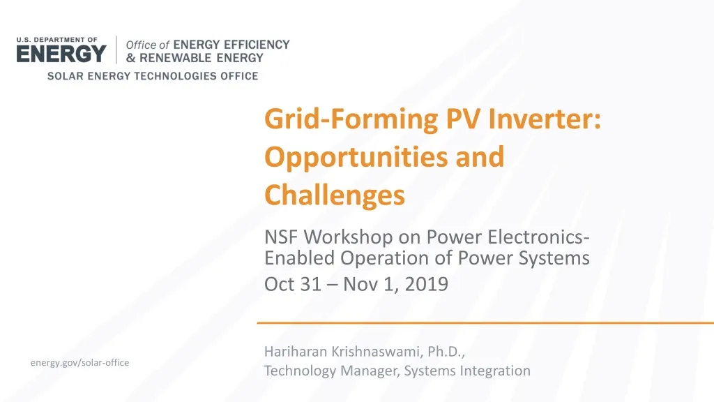grid forming pv inverter opportunities and challenges