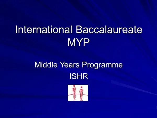 International Baccalaureate MYP