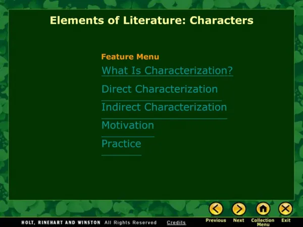 What Is Characterization Direct Characterization Indirect Characterization Motivation Practice
