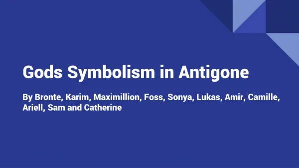 Gods Symbolism in Antigone