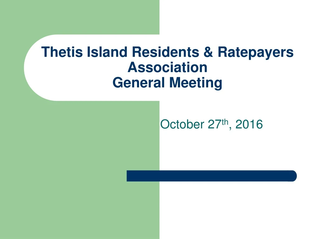thetis island residents ratepayers association general meeting