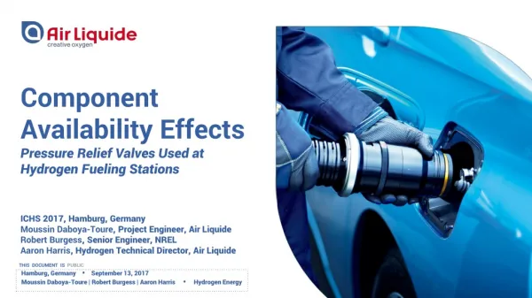 Component Availability Effects Pressure Relief Valves Used at Hydrogen Fueling Stations