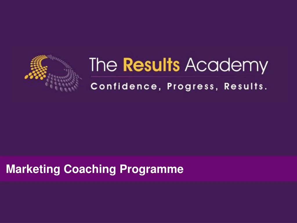 marketing coaching programme