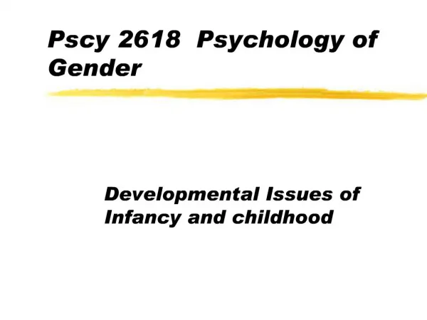 Pscy 2618 Psychology of Gender