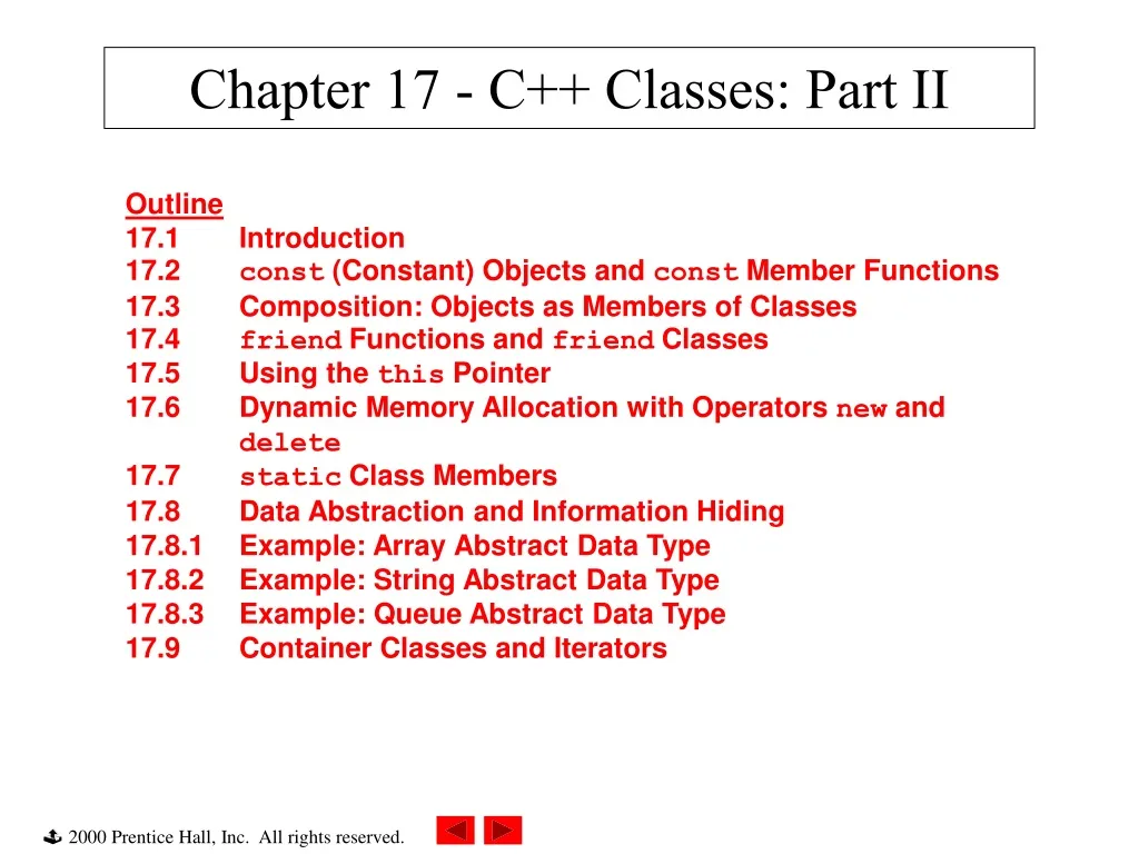 chapter 17 c classes part ii