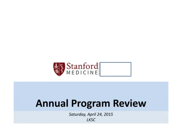 Annual Program Review