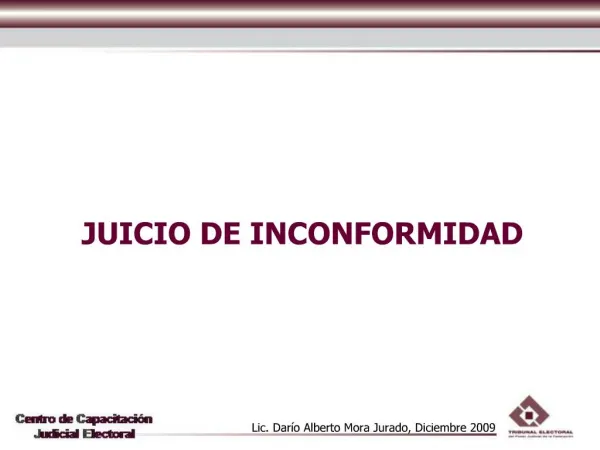 JUICIO DE INCONFORMIDAD