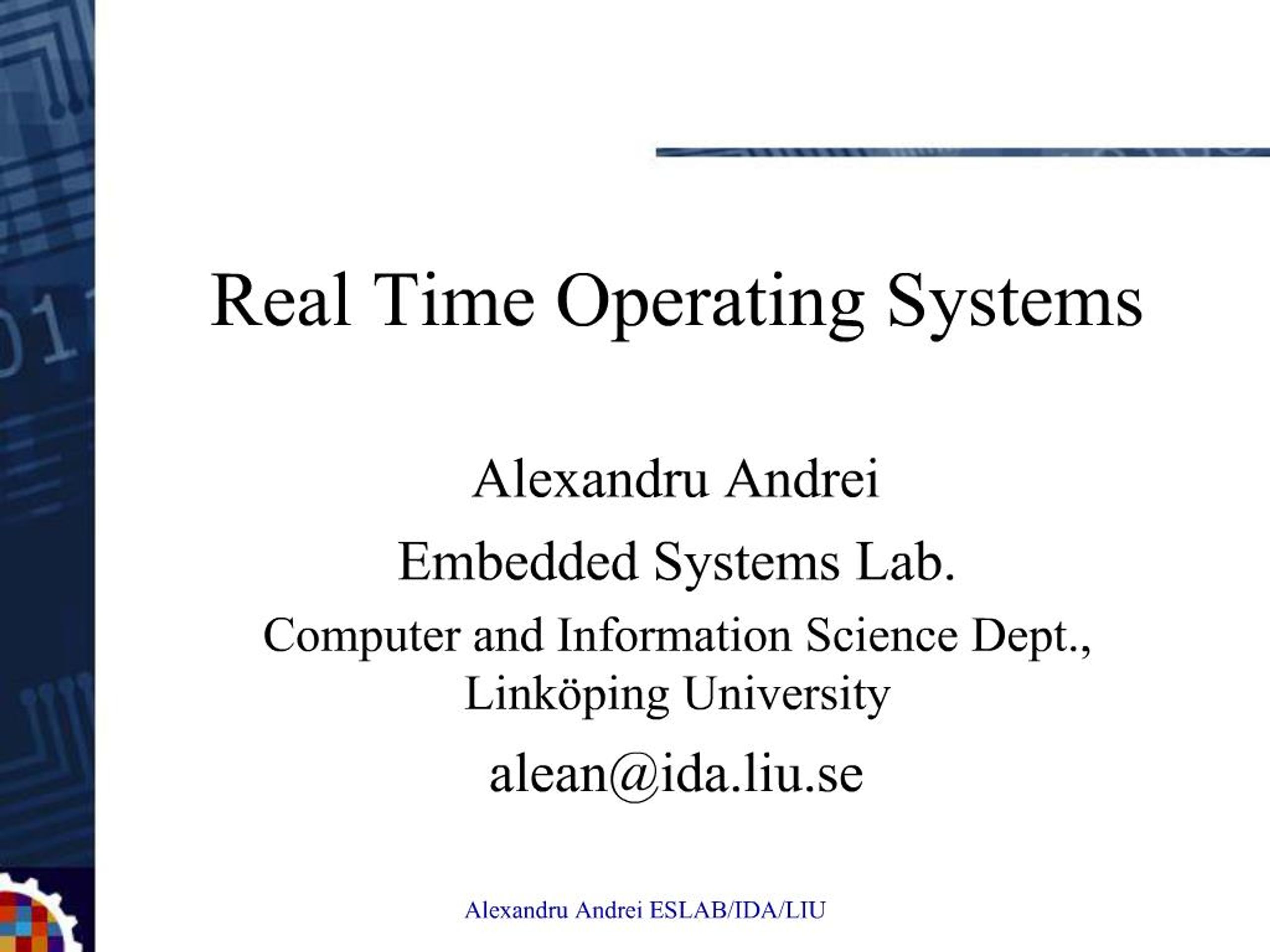 PPT - Real Time Operating Systems PowerPoint Presentation, free ...