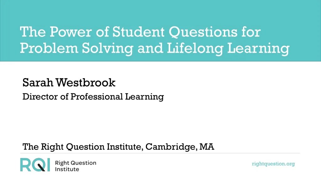 the power of student questions for problem solving and lifelong learning