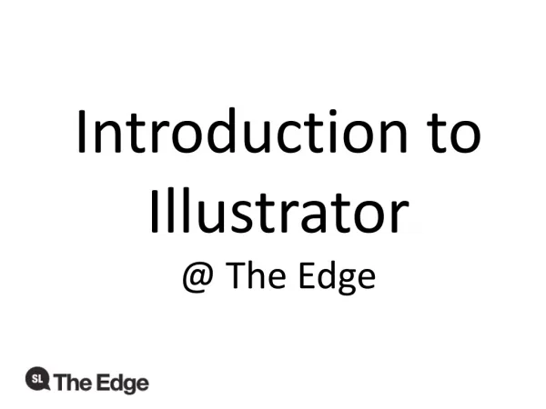 Introduction to Illustrator @ The Edge