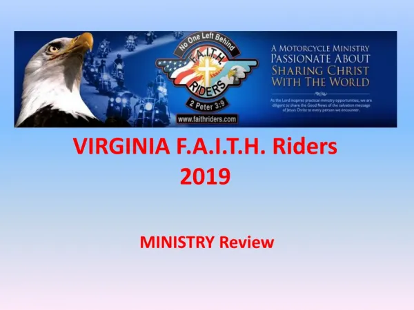 VIRGINIA F.A.I.T.H. Riders 2019