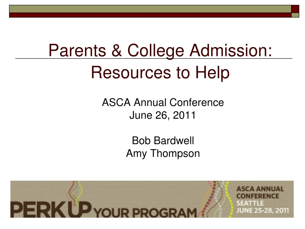 parents college admission resources to help