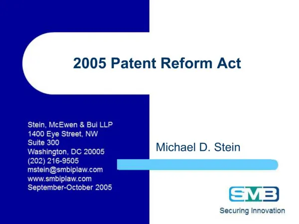 2005 Patent Reform Act