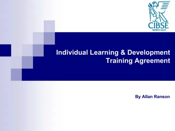 Individual Learning Development Training Agreement