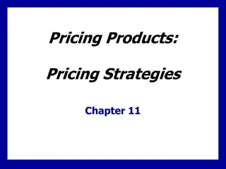 Pricing Products: Pricing Strategies - slide 1