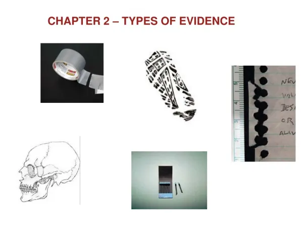 Chapter 2 – Types of Evidence