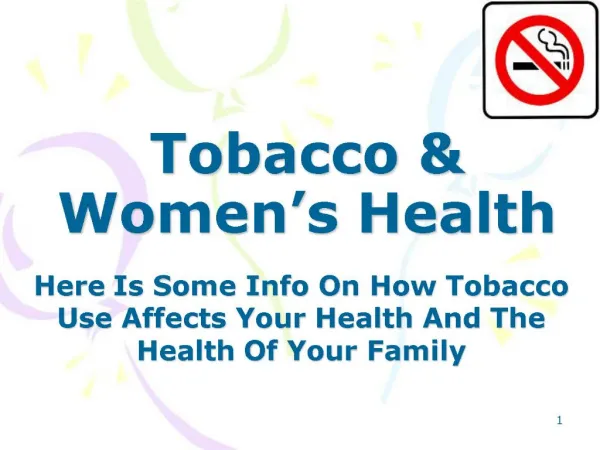 Tobacco Women s Health
