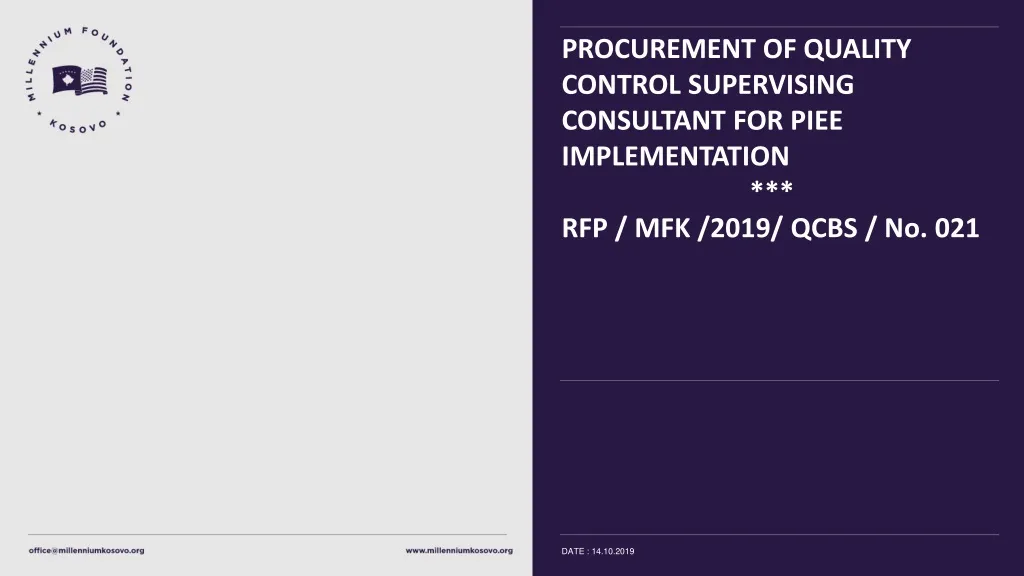 procurement of quality control supervising