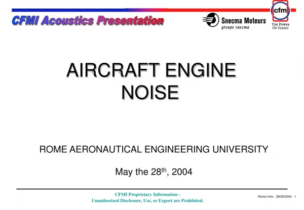 AIRCRAFT ENGINE NOISE