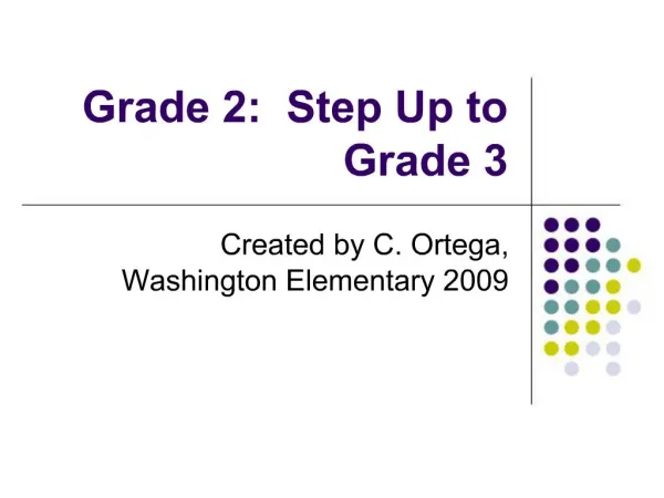 Grade 2: Step Up to Grade 3