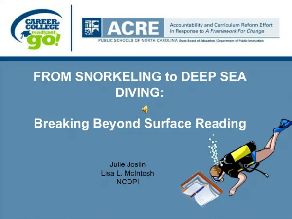 FROM SNORKELING to DEEP SEA DIVING: Breaking Beyond Surface Reading