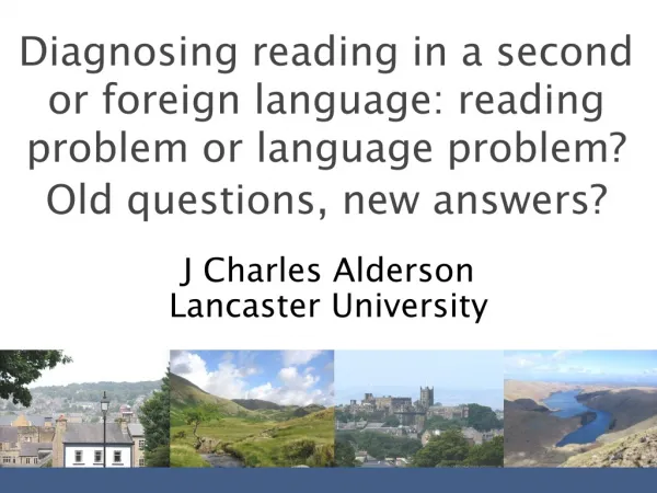 Diagnosing reading in a second or foreign language: reading problem or language problem?
