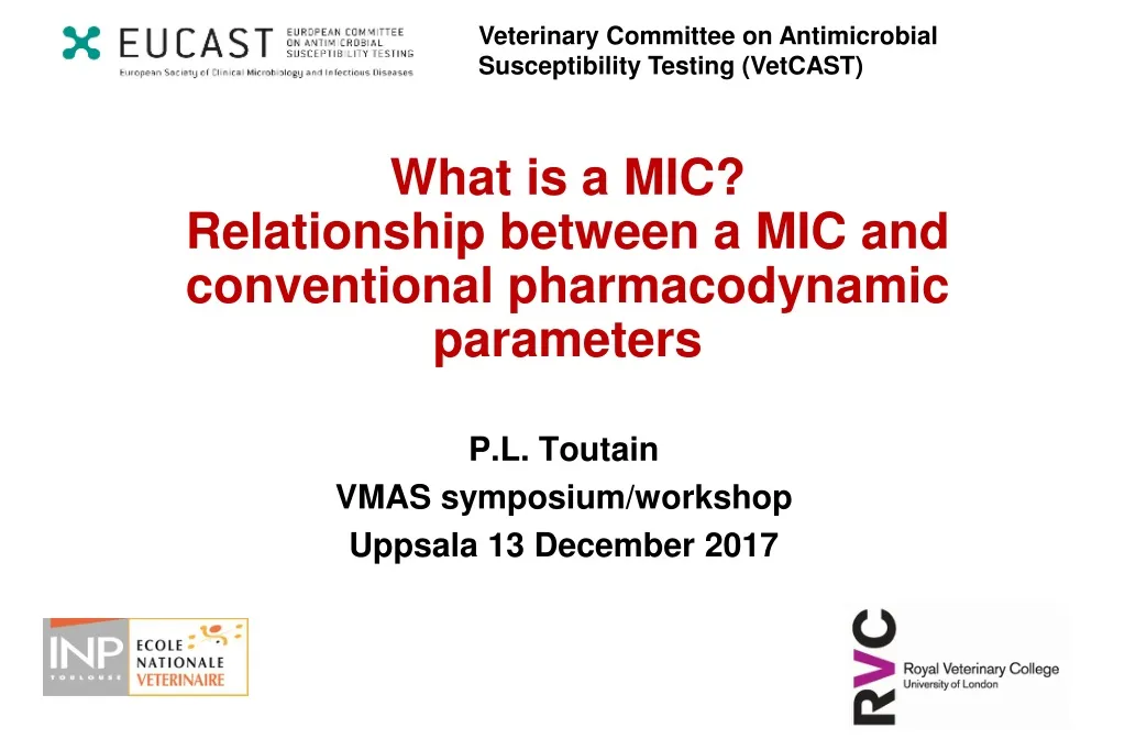 what is a mic relationship between a mic and conventional pharmacodynamic parameters