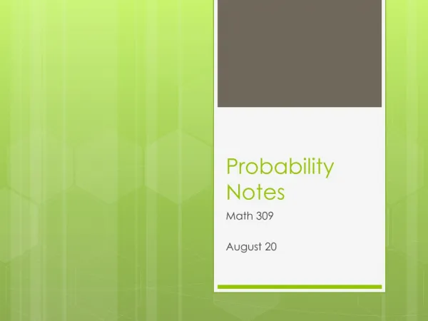 Probability Notes